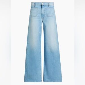 MOTHER Undercover sneak mid-rise wide-leg jeans